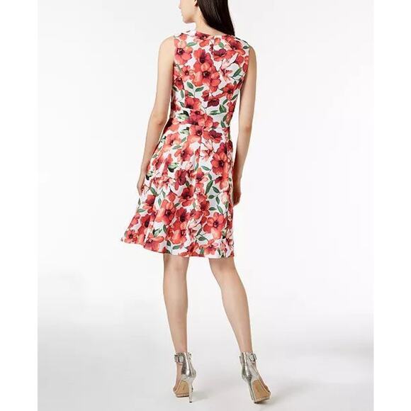 NWT Calvin Klein 16W 1X Floral-Print A-Line Dress - Picture 3 of 7